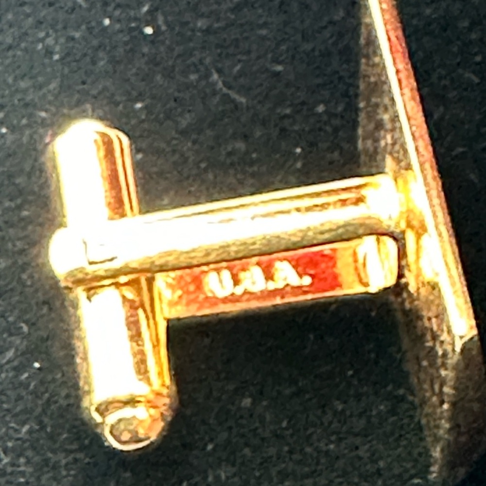 Vintage Script “H” Monogram Initial Letter Cuffli… - image 7